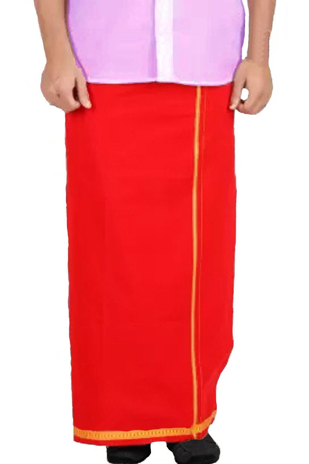 Temple Wear Dhotis || Pooja Wear Dhotis || Gold Zari Border Dhotis || Devotional || Ayyappa || Dhotis || Mundu || Panche || Kaili || Lungi || Vesti || Dhoti-image-12