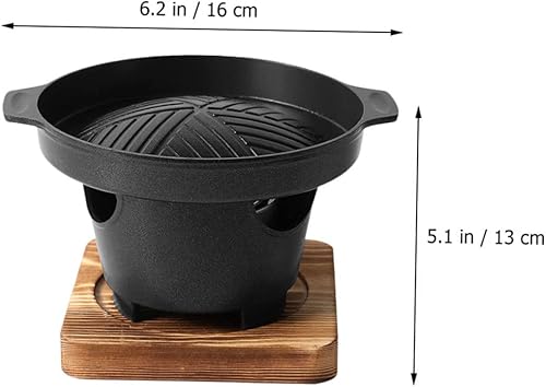 Miniatura 8 de BESTOYARD 2 juegos de utensilios de cocina coreanos herramientas japonesas al aire libre parrilla horno parrilla estante de metal asado estufa de