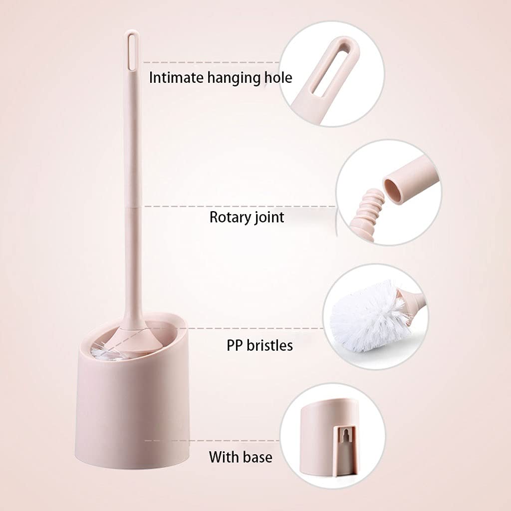 Juego de cepillo limpiador de inodoro y soporte, kit de limpieza suave, soporte de cepillo de inodoro montado en la pared para cepillo de baño (A) (A)