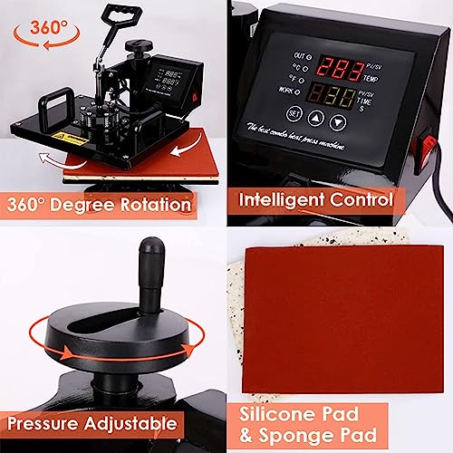Máquina termofijadora multifunción 5 en 1, 12x15 pulg miniatura 6