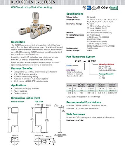 KLK-30 1pz Fusibile ORIGINALE Littelfuse KLK 30A KLK30 30A - Foto 8