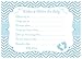 Blue Baby Feet Wishes and Advice for Baby Cards (50 Count) - Baby Shower Activity/Game