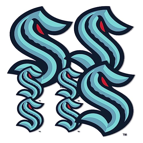 Desert Cactus Seattle Kraken Team NHL National Hockey League Sticker Vinyl Decal Laptop Water Bottle Car Scrapbook (Type 3 - Main Logo)