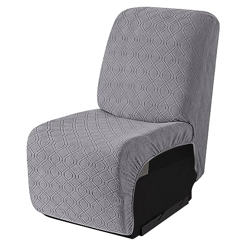 VANSOFY Additional Seat Cover for Reclining Couch Covers, Stretch Jacquard Pattern Seat Slipcover for Recliner Sofa Covers(Light Gray)