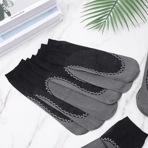 Image of InnoHHustle Sheer Socks, 12 Pairs Nylon Socks for Women Sheer Ankle Sock Women Ankle Stockings Silk Sock