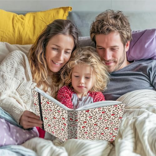 Image of Photo Album 4x6 120 Photos with Strong Elastic Band, Strawberry Leopard | Large Capacity Premium Leather Picture Album, Portable Wallet Albums Photo Book for Family Anniversaries Wedding Baby