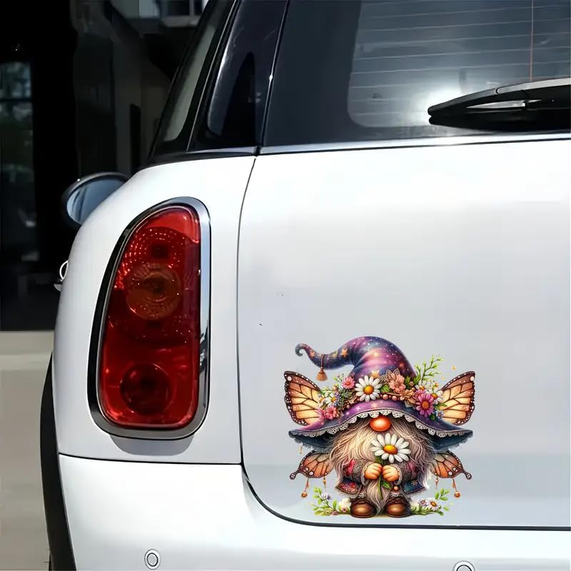Christmas Butterfly Floral Gnome PVC Vinyl Car Decals Stickers Waterproof Self-Adhesive Decals for Cars, Laptops, Trucks, Motorcycles Wall Window Luggage Scratch Cover Door Decor Sticker - Image 6