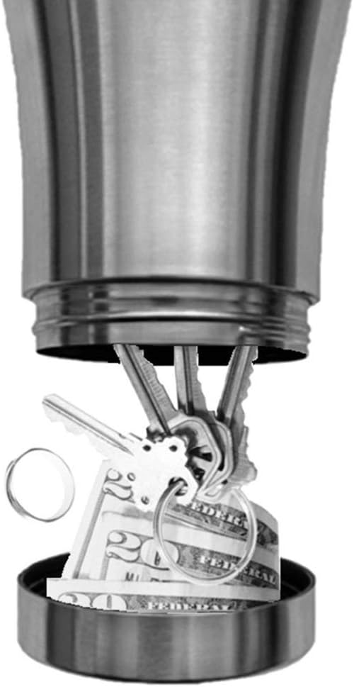 Coffee Mug Diversion Safe by Stash-it for hot/cold drinks with Big Clever Dry Hiding Spot for Cash,Driver's license, Credit Cards, Keys.Bottom Compartment Unscrews to store and hide Your Valuables. - - 