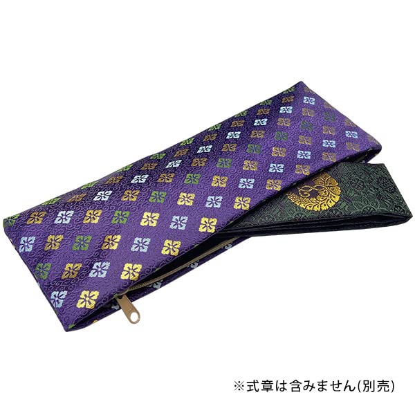 Amazon | 半袈裟入れ(門徒式章 入れ/略肩衣 入れ) 柄：紺地花菱 [青花
