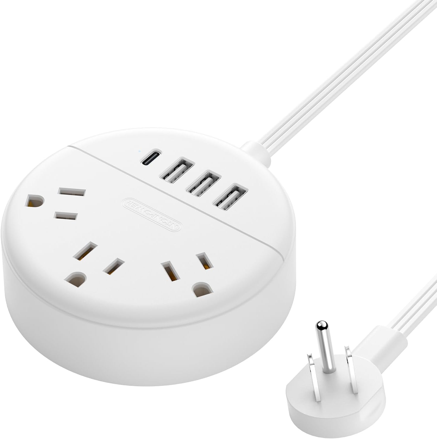 NTONPOWER 電源タップのUSB - 旅行パワーストリップwithFlatプラグインウォールは