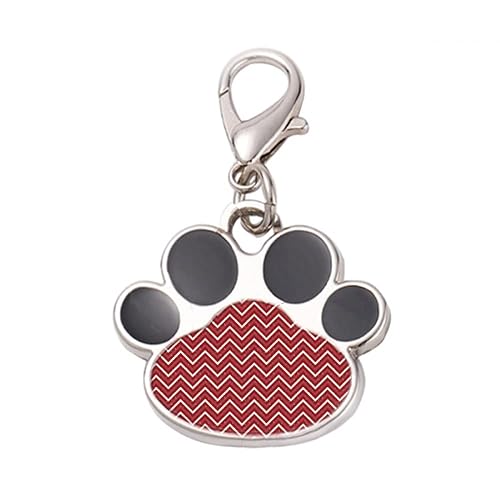 DIYthinker?Red White mas Decoration Pattern Pet Tag Keychain Dog Cat ID