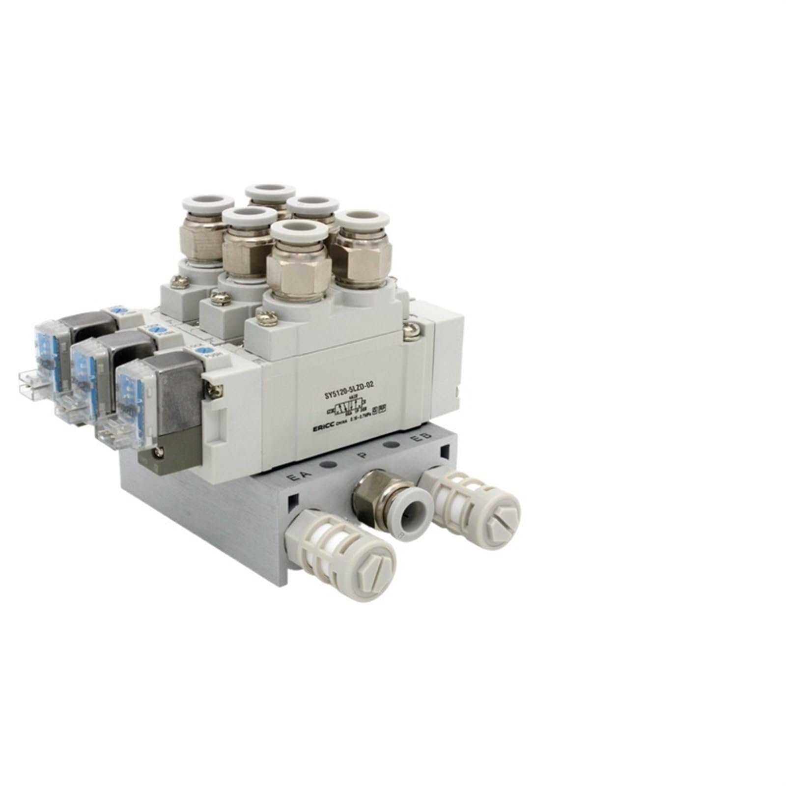 Électrovanne SY7120 contre les pertes de pression avec collecteur 9 stations pour usine
