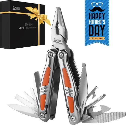 Image of 14-in-1 Multitool Pliers, Premium Gift Box Packaging, Ideal Gift for Dad | Small Pocket Knife Multitool, Mini Utility knife, Folding Pliers with Sheath, EDC Multitool Knife, Self-Locking Design