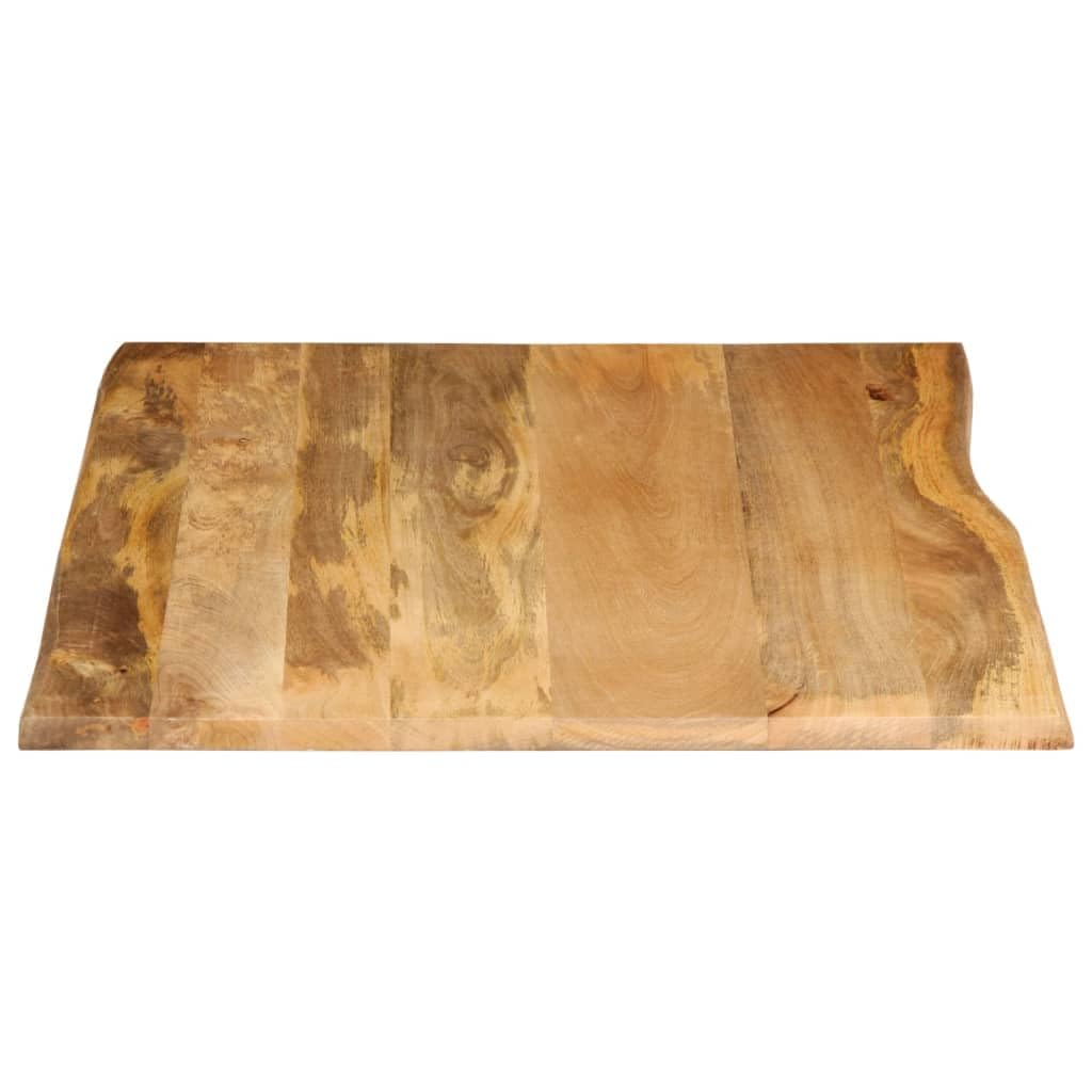 vidaXL Tischplatte, Holztischplatte mit Baumkante, Ersatztischplatte für Couchtisch Beistelltisch Esstisch, Holzplatte, Massivholz Mango