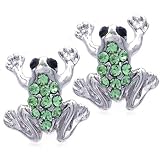 Soulbreezevpllection Green Frog Earrings Stud Post Style Toad Animal Fashion Jewelry