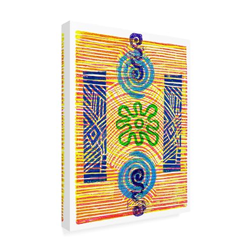 Wrapped Canvas Wall Art - Howie Green 'Lino tapestry-6' Wall