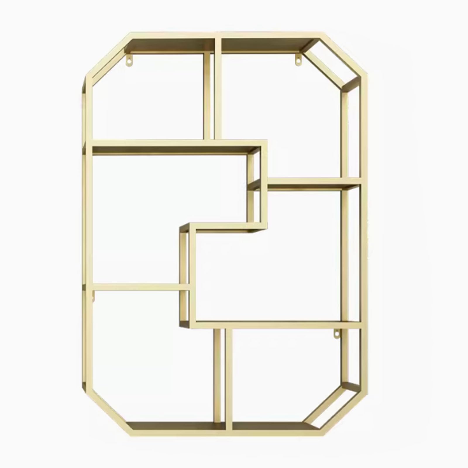 Mensola da parete galleggiante, mensola decorativa geometrica, moderna mensola in metallo per camera da letto e soggiorno