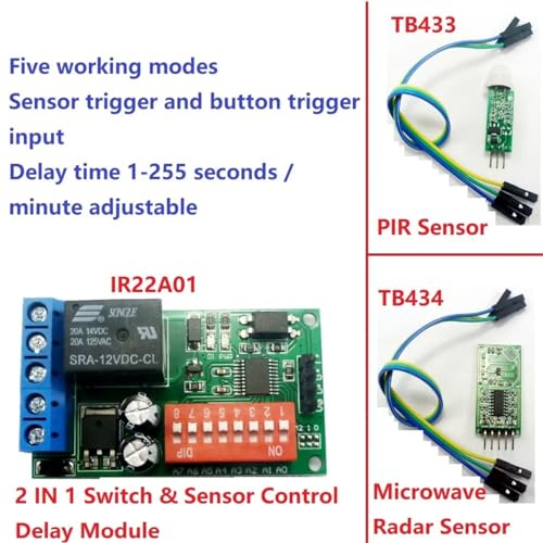 Relais autobloquant DC 12V temporisé à cycle programmable pour circuit de commande - 2