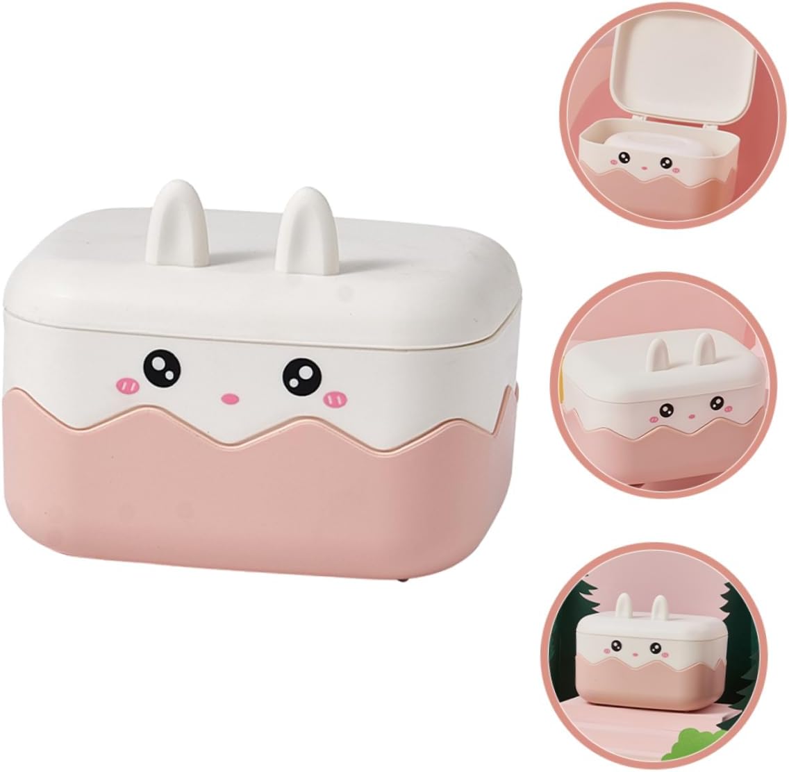 Holibanna Cartoon Portable Soap Holder Lid Travel Soap Container for Bar for Bathroom Kitchen Travel Cute Design