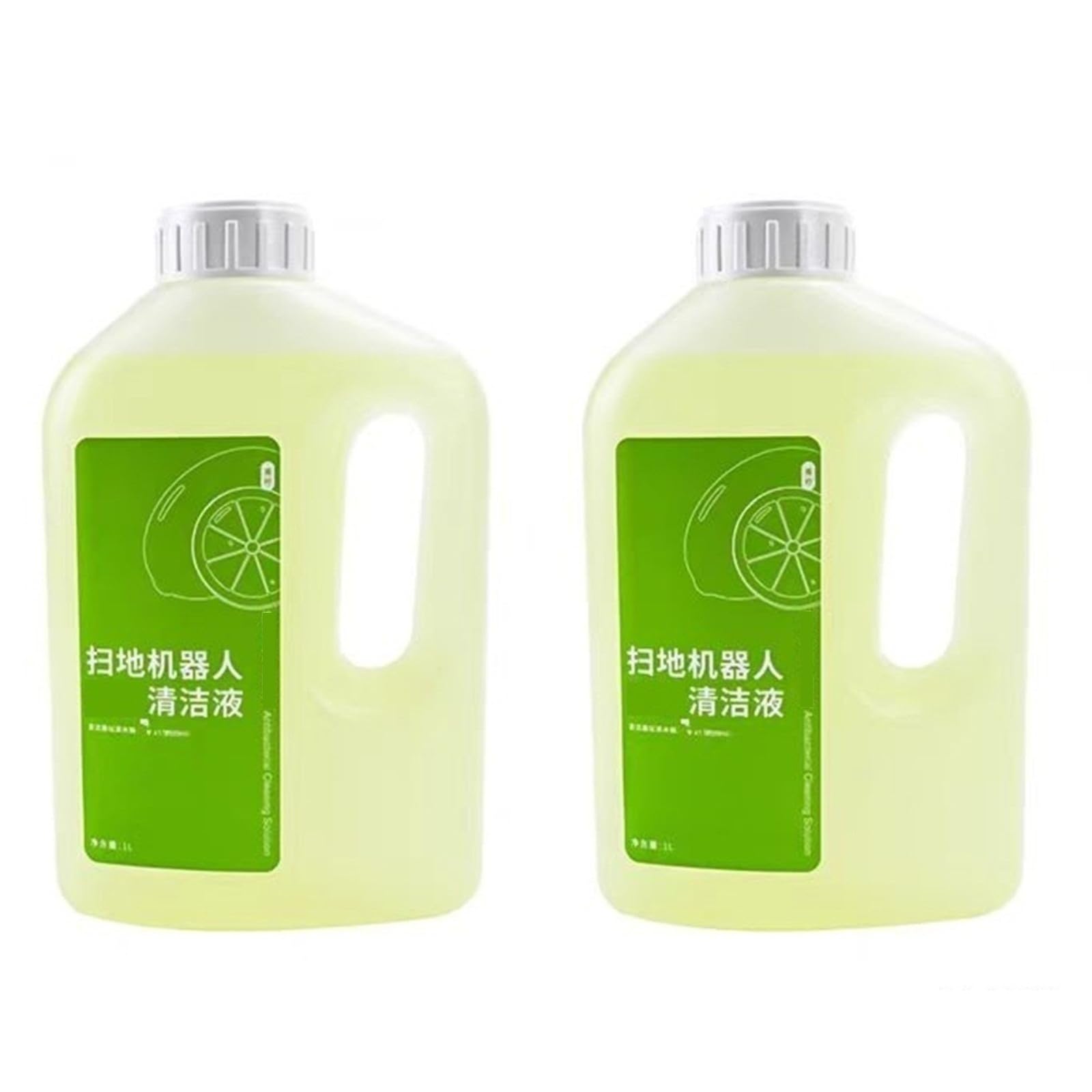 Solución de limpieza de pisos。 Compatible para ECOVACS X2 / X2 Pro / T5 / T8 / T9 / T10 / X1 /N9 。 Accesorios para robots de barrido, 1L (33.8fl oz)(Package*2)
