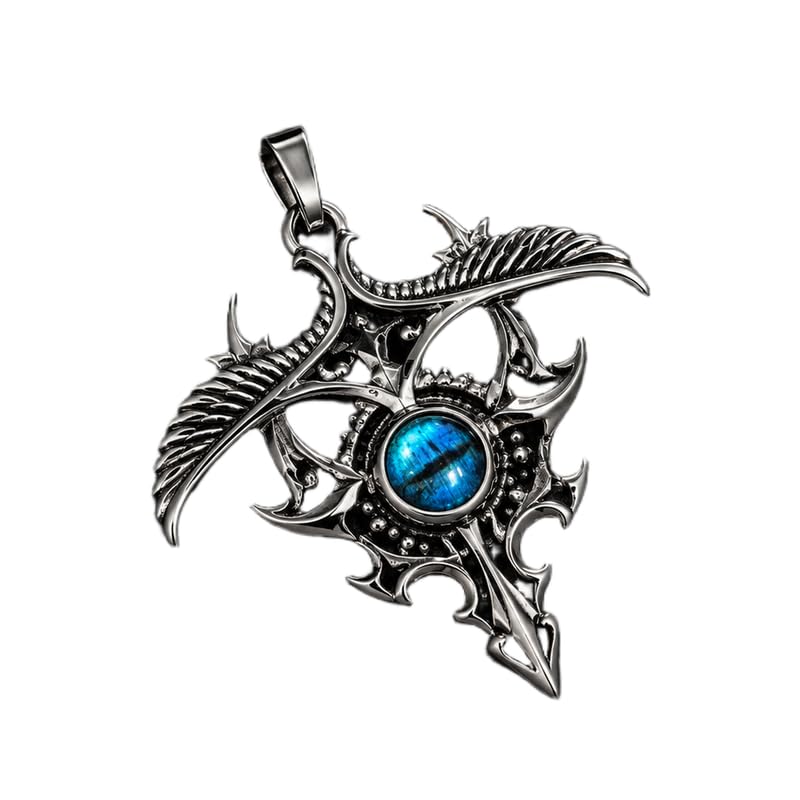 Stainless Steel Dragon Eye 50X40mm Pendant Silver Plated Charm Necklace Without Chain Handmade For Men & Women Power Symbol Meaningful Jewelry |LK_SSC_0264-image-36