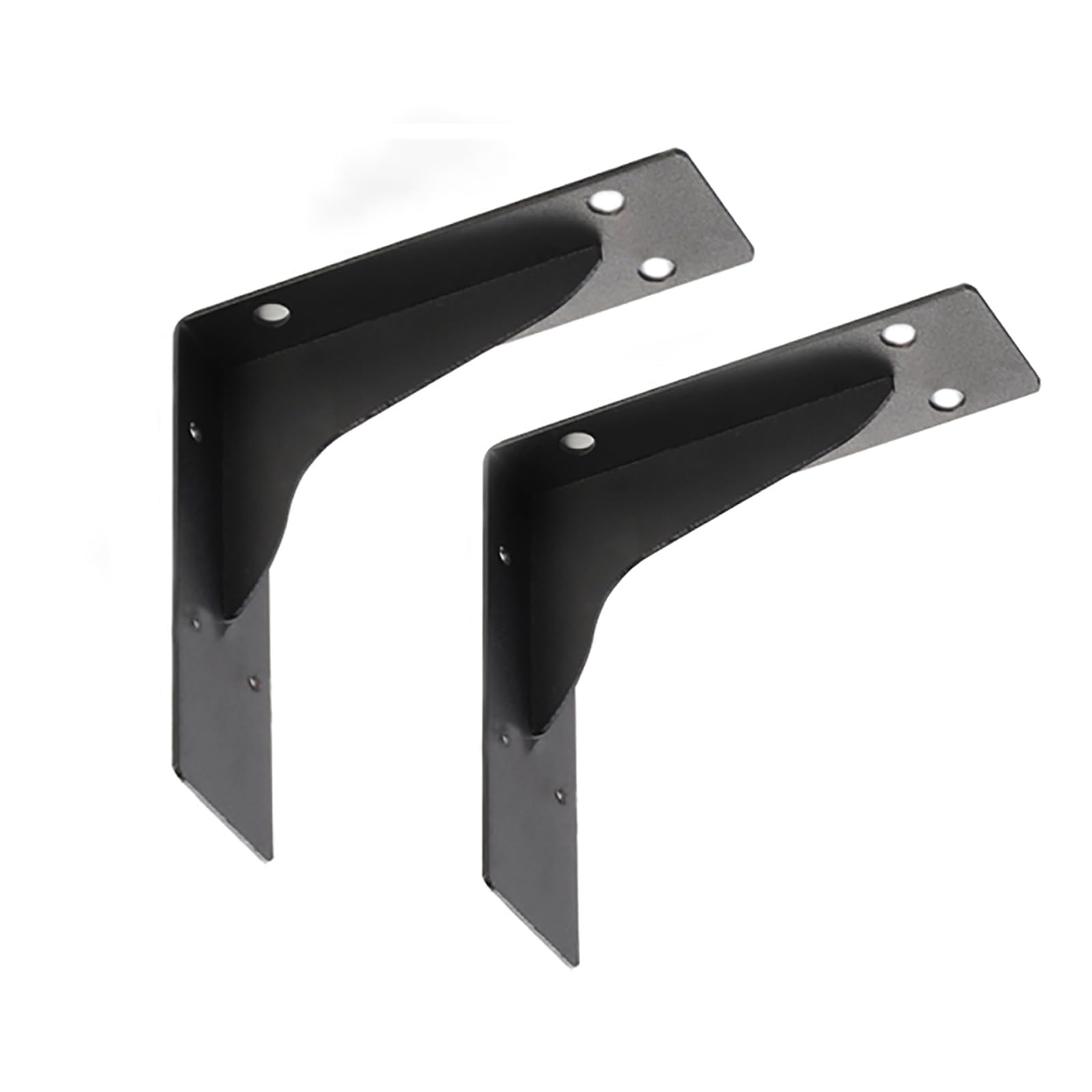 Escuadra Estanteria, Soporte Baldas Pared, Soportes Para Estantes Pesados En Forma De L Escuadras Metalicas Negro, Soportes Para Estantes Industriales RÚsticos Con Acabado De Hierro Moderno, 2Piezas (
