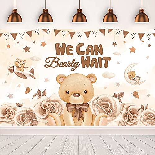 Lovely Bear Backdrop Teddy Bear Baby Shower Cake Table Decoration Banner Boy Girl Party Baby Shower Decorations Banner Supplies