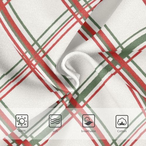 Girls' Training Panties Organic Underpants for Kid Red Green Lattice Plaid3