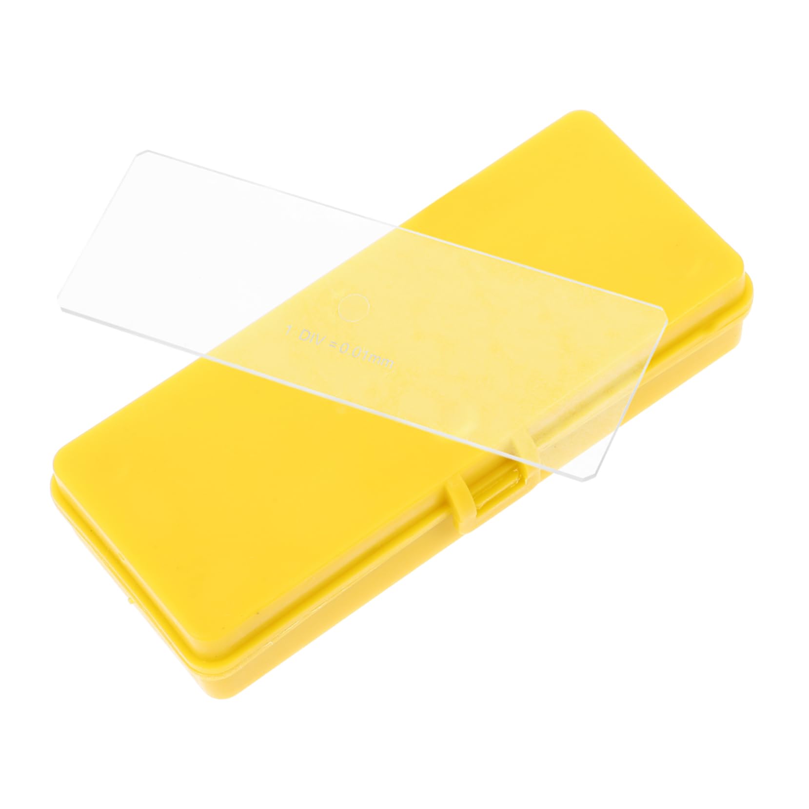 VILLFUL Plastic Glass Microscope Objective Micrometer Stage Micrometer Eyepiece Ruler Slides Measuring Transparent Microscope Calibrating Ruler