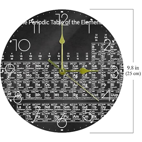 Horloge murale silencieuse tableau périodique pour concentration - 7