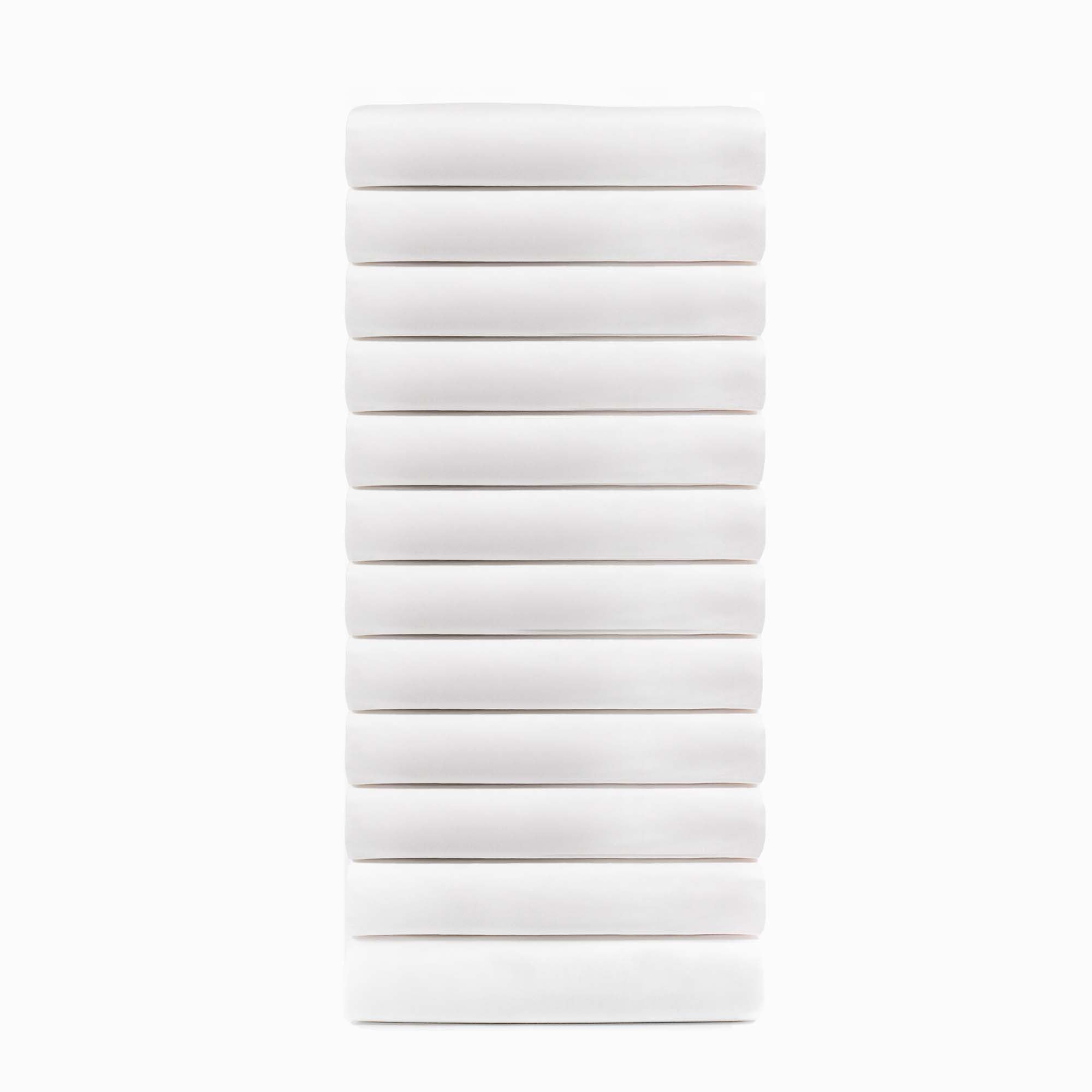 Drap plat en percale de coton majoritaire blanc vif de qualité hôtelière lot de 12