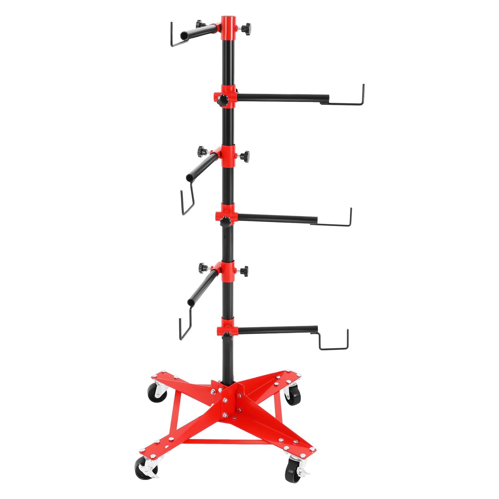 Panel Tree Paint Stand,Universal Auto Panel Holder with Cross-Shaped Rectangular Base,with Adjustable Center Post - Hook Levers Securely Hang Automotive Panels,Save Time & Labor Painting Stand