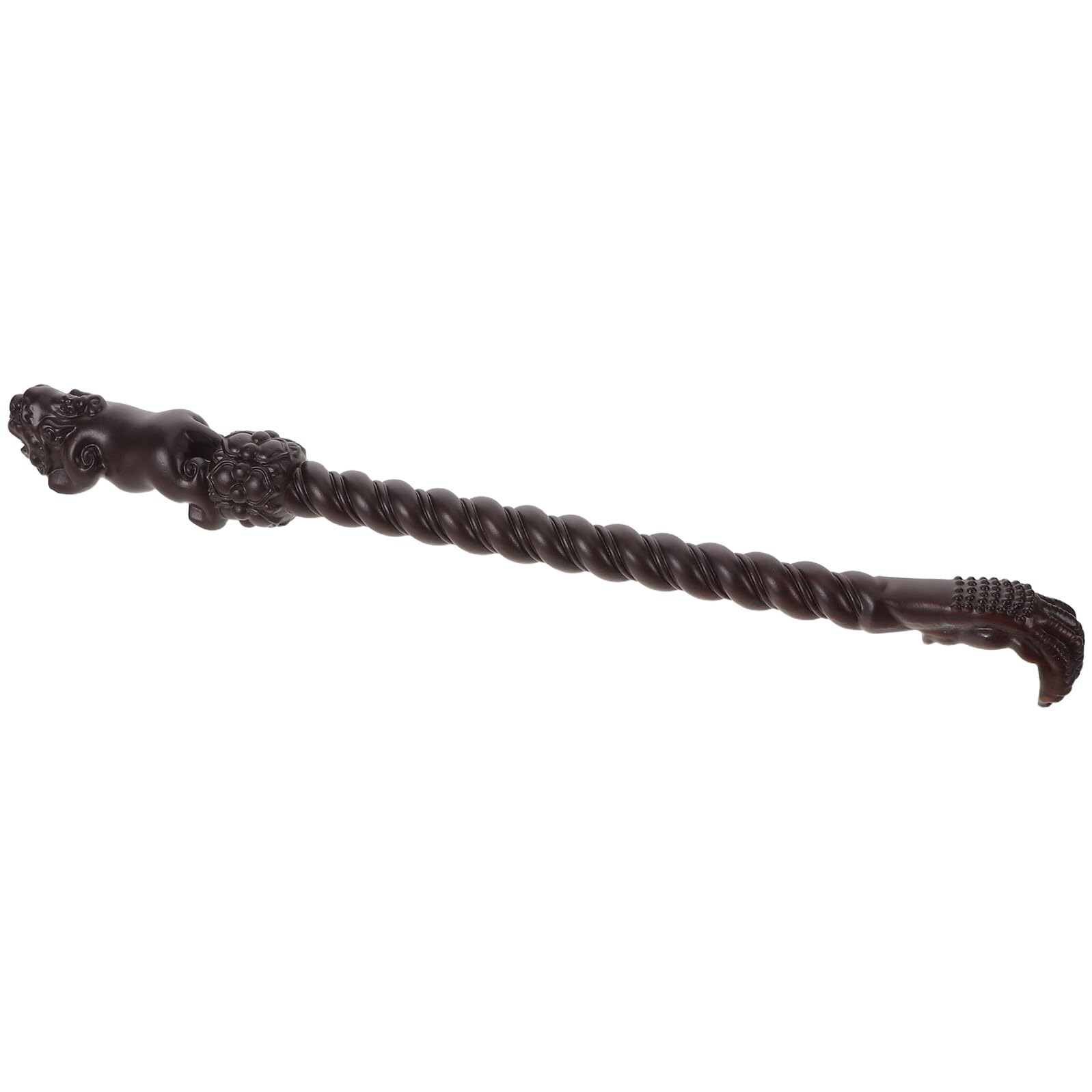 Rascador de Espalda Manual de Ébano, Mango Largo de 15 Pulgadas | Madera de Sándalo, Forma Tradicional Tallada, Uso en Casa, para Adultos