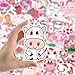 BLOUR 50 Stück Cartoon Pink Strawberry Cow Aufkleber Laptop Skateboard Gepäckaufkleber Neu
