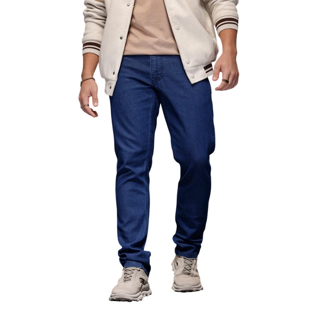 wrogn Men Cotton Blend Jeans | Solid | Mid Rise | Slim Fit-picture-39
