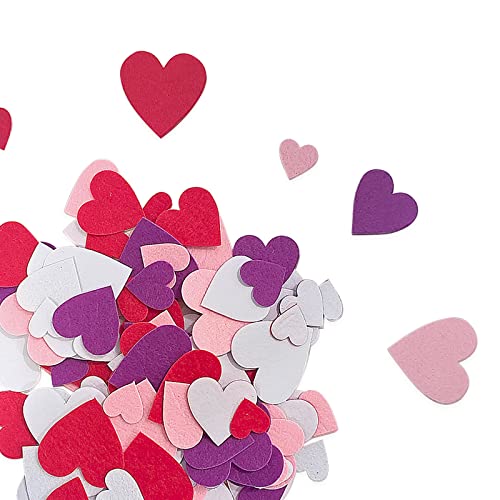Heart Stickers, Valentines Day Crafts, 136 Pcs Felt Hearts for Crafts Craft Supplies for Wedding Anniversary 2cm to 4cm Size - Image 4