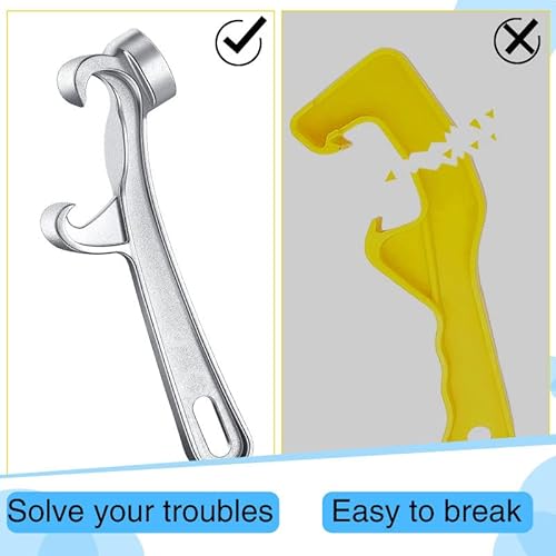 Romooa Aluminum Bucket Opener 5 Gallon Pail Opener Silver Buckets Lid Wrench Metal Can Opener Lid Remover Tool For Home Industrial Use (2 Pieces) #TOP5