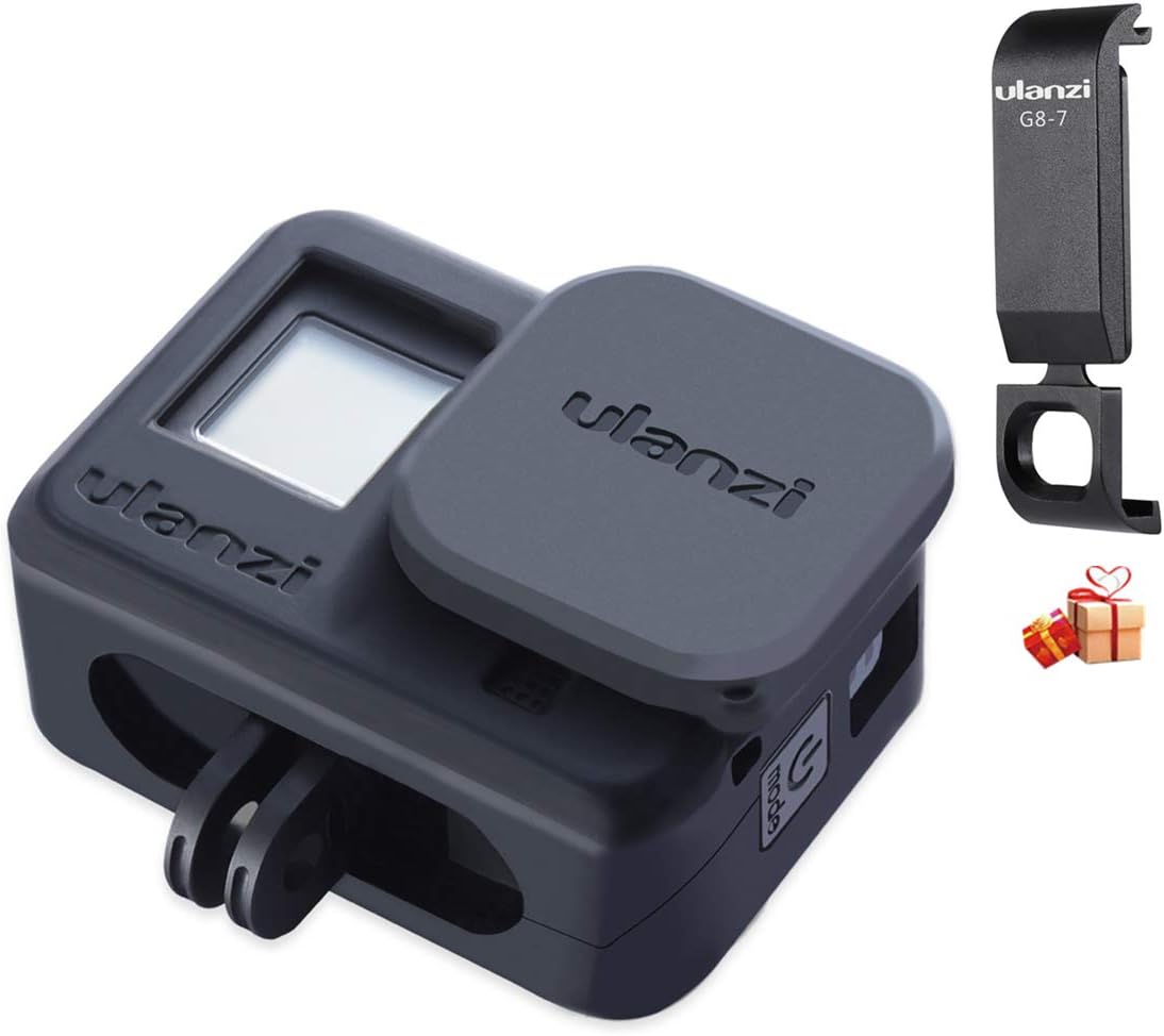Ulanzi G8-7 Battery Cover Removable Type-C Charging Port Adapter Aluminum Alloy for GoPro Hero Black 8 and G8-3 Silicone Cage