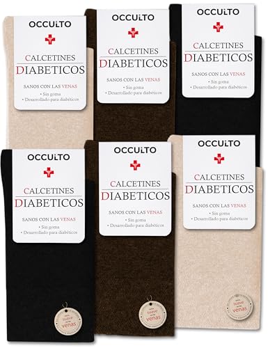Occulto Calcetines Diabeticos para Hombre 6...