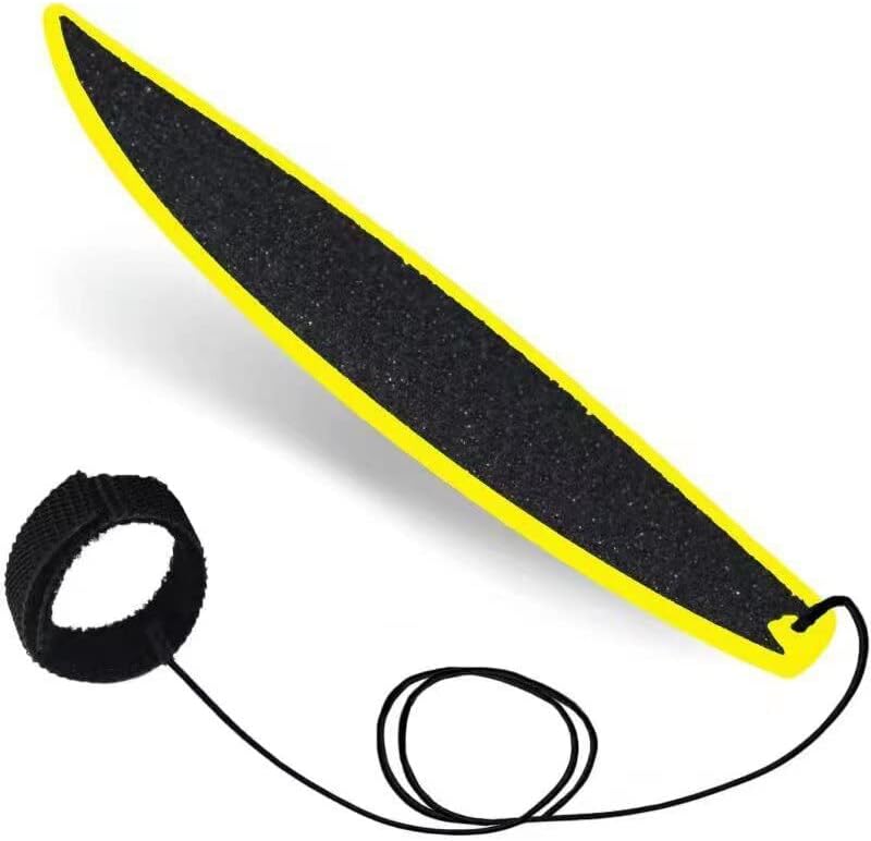 Miniatura 1 de ROYIO Mini tabla de surf para dedos mini surf windsurfista busca habilidades de ruptura juguete de tablero de dedos color amarillo tamaño 12 x 39in