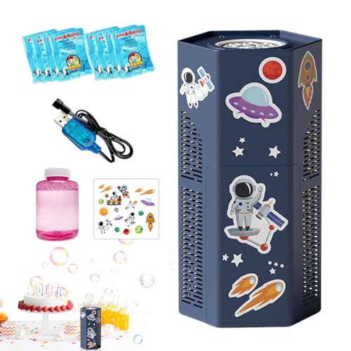 Machine à bulles automatique enfant, jouet souffleur léger et portable avec stickers espace
