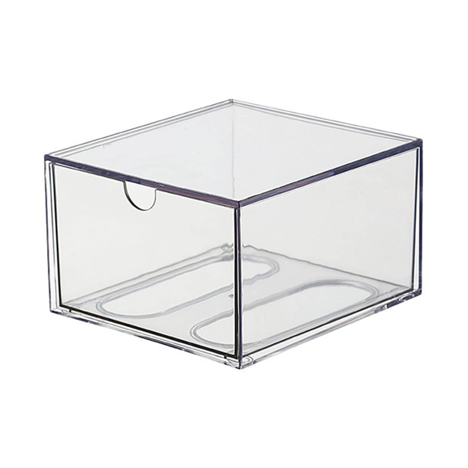 Glifora Acrylic Storage Box - Transparent Drawer Organiser, Dust-Proof Cosmetic Organiser for Glasses, Tea, Coffee and Stationery, Desktop Storage Bin