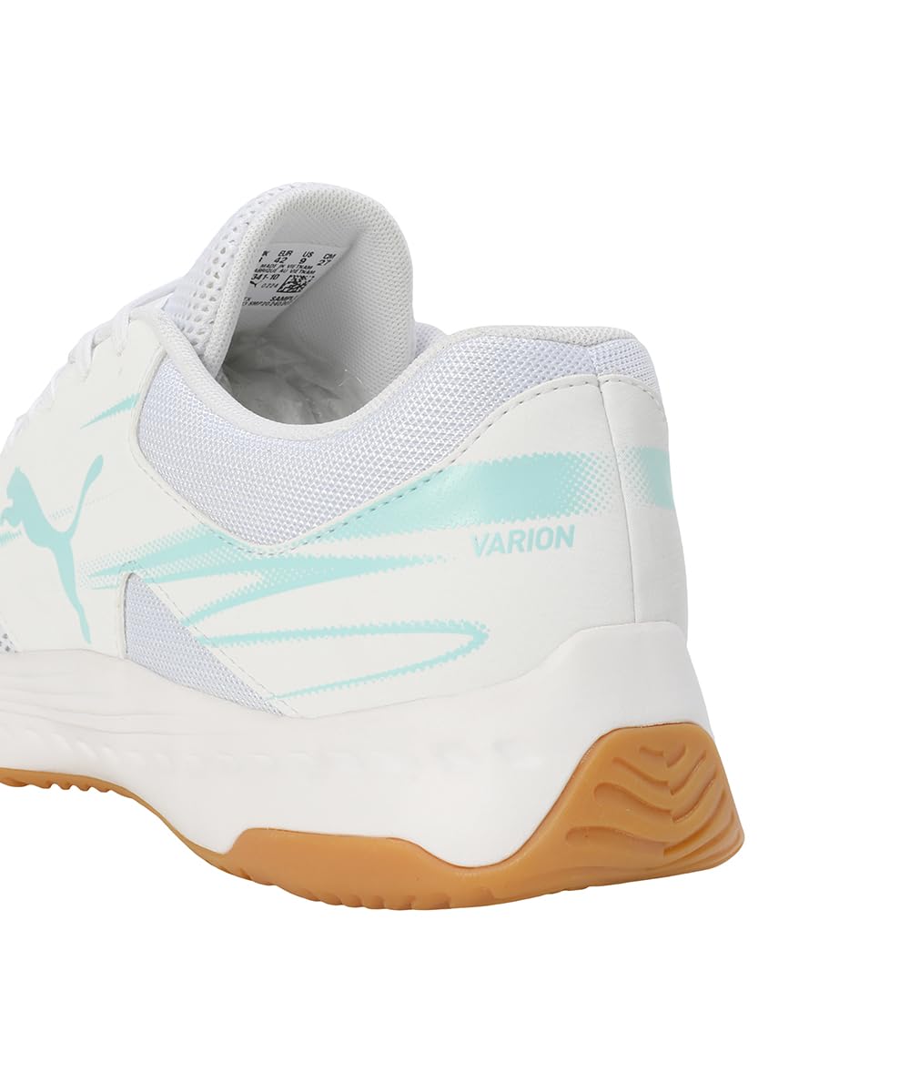 PUMA VARION II, Unisex Hallenturnschuh, Electric Peppermint White-Gum,