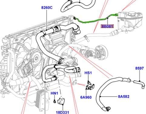 Miniatura 3 de LAND ROVER RADIADOR SUPERIOR OVERFLOW MANGUERA RANGE EVOQUE LR024251