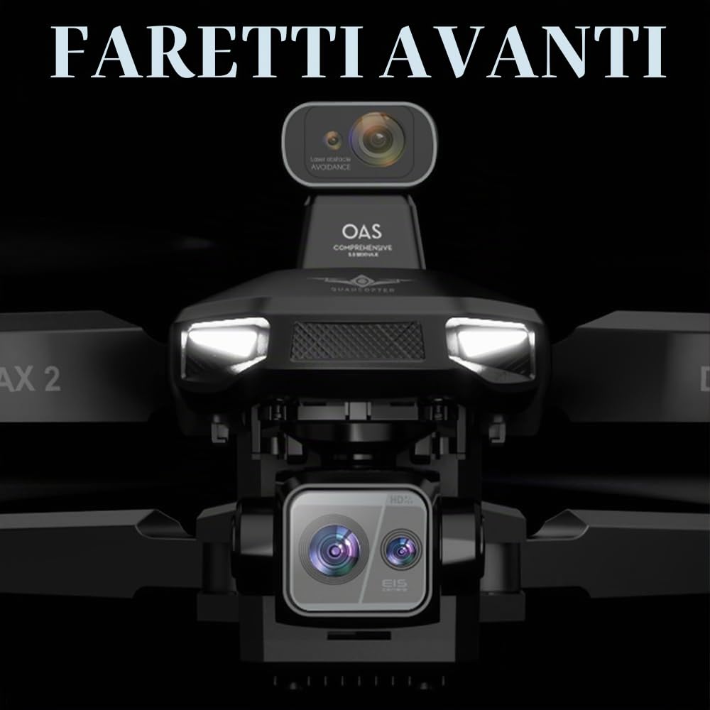 KF104 MAX2 Drone con Telecamera 4K Professionale per Adulti, Giunto Cardanico a 3 Assi, Distanza di Volo di 6 km, Evitamento degli ostacoli a 360°, Droni GPS, 3 Batterie