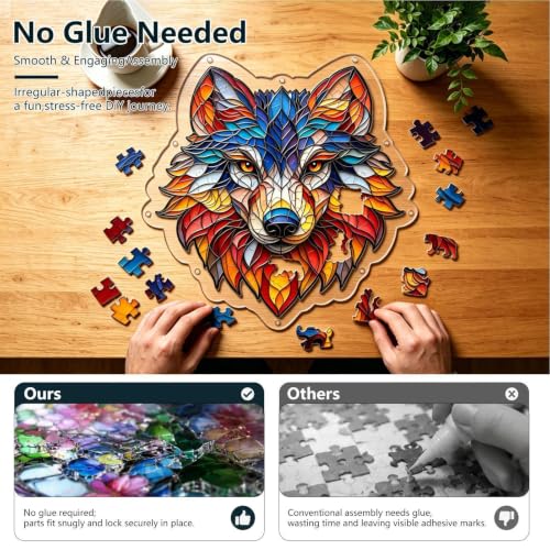 Acrílico de lobo y panel colgante con prisma de luz para ventana 5