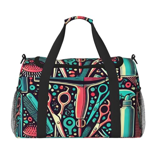 40l Gym Travel Duffel Bag Barber Hairdryers Scissors Combs Carry-On Workout Overnight Backpack