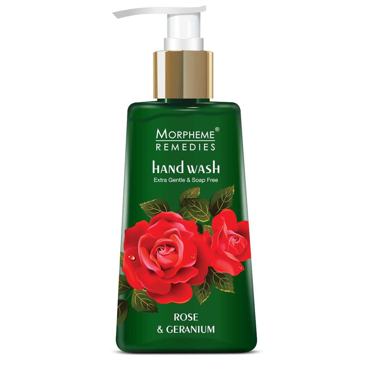 Morpheme Remedies Hand Wash Rose & Geranium, Anti Bacterial, 250ml - Soap Free Hand wash
