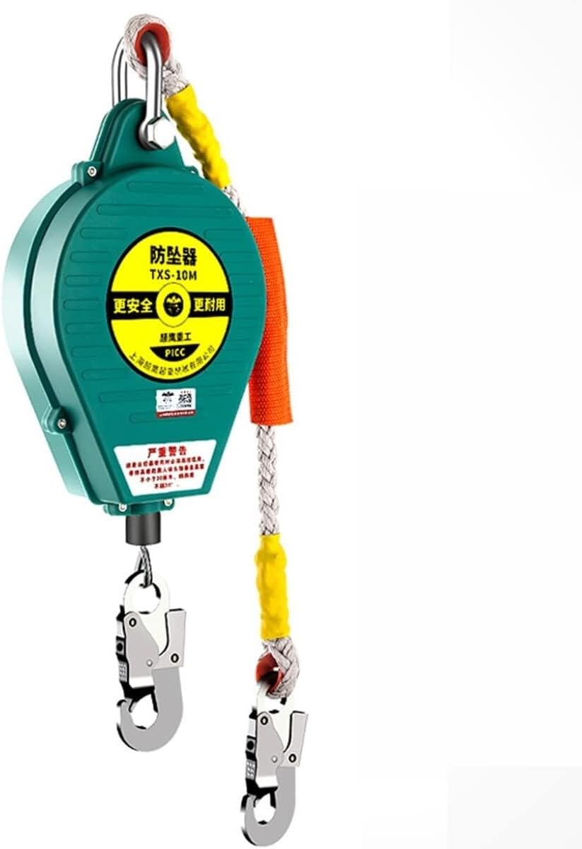 10-65 Ft Self Retracting Lifeline 330lbs/150kg Retractable Safety Harness Lanyard with Quick-Action Braking System and Double Locking Structure(3M)