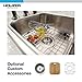 Houzer Glowtone ADA Compliant 17 inch Stainless Steel Topmount 3-hole Bar Sink with Strainer- A1722-7BS-1